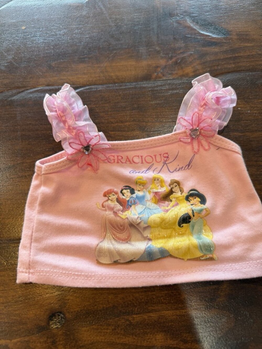 Build A Bear Workshop Disney Princess Top with Pink Spaghetti Strap